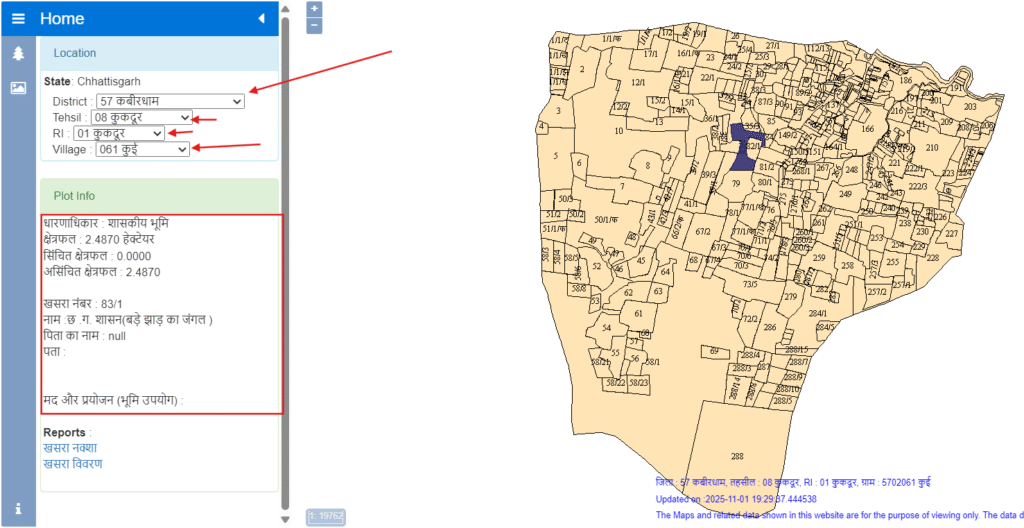 bhu naksha chhattisgarh