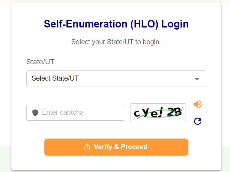 HLO Self enumeraton login
